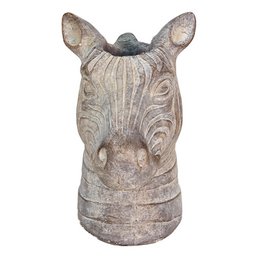 Bloempot Zebra 16x10x15 cm Grijs Steen Bloempot Binnen