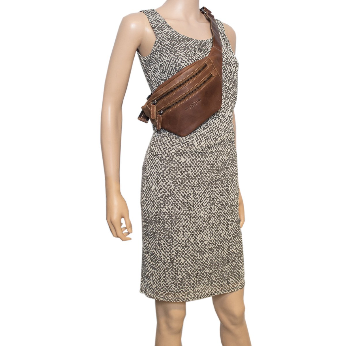 Taljetaske Læder - Fanny Pack Læder - Pouch Taske i 6 farver læder - Læder Belly Bag - Unisex model