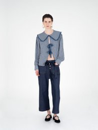 Mystic bluse med tartan print