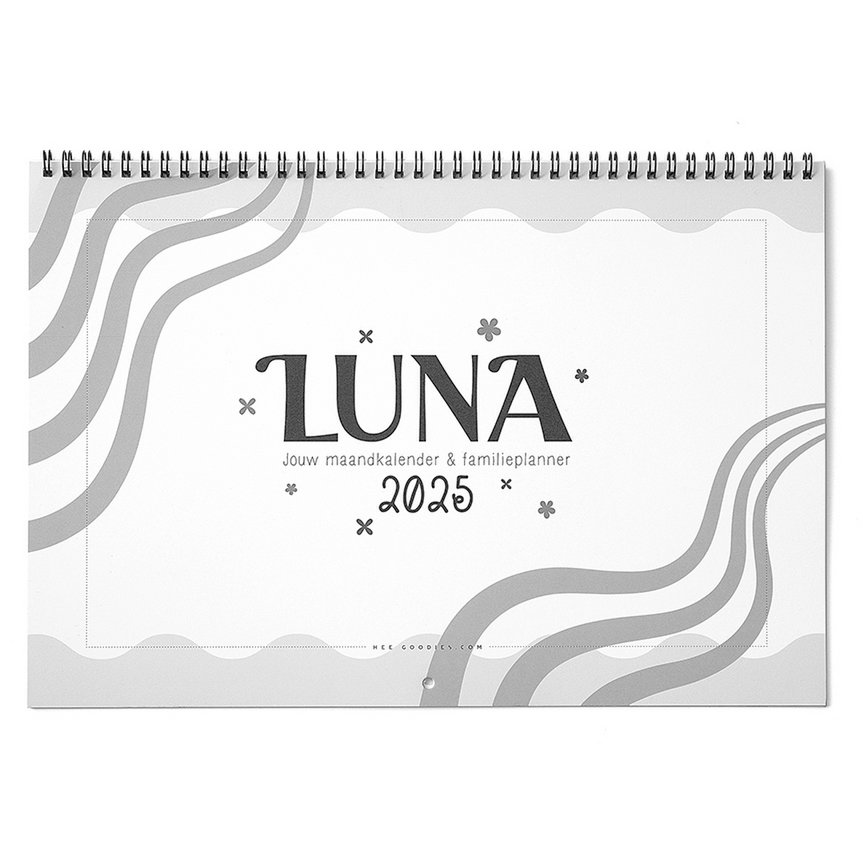 LUNA Family Planner 2025 // XL Monthly Calendar Family Planner Six Persons