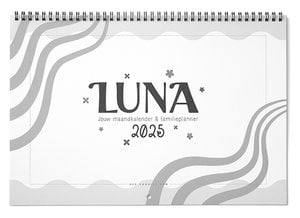 LUNA Familienplaner 2025 // XL Monatskalender Familienplaner für sechs Personen