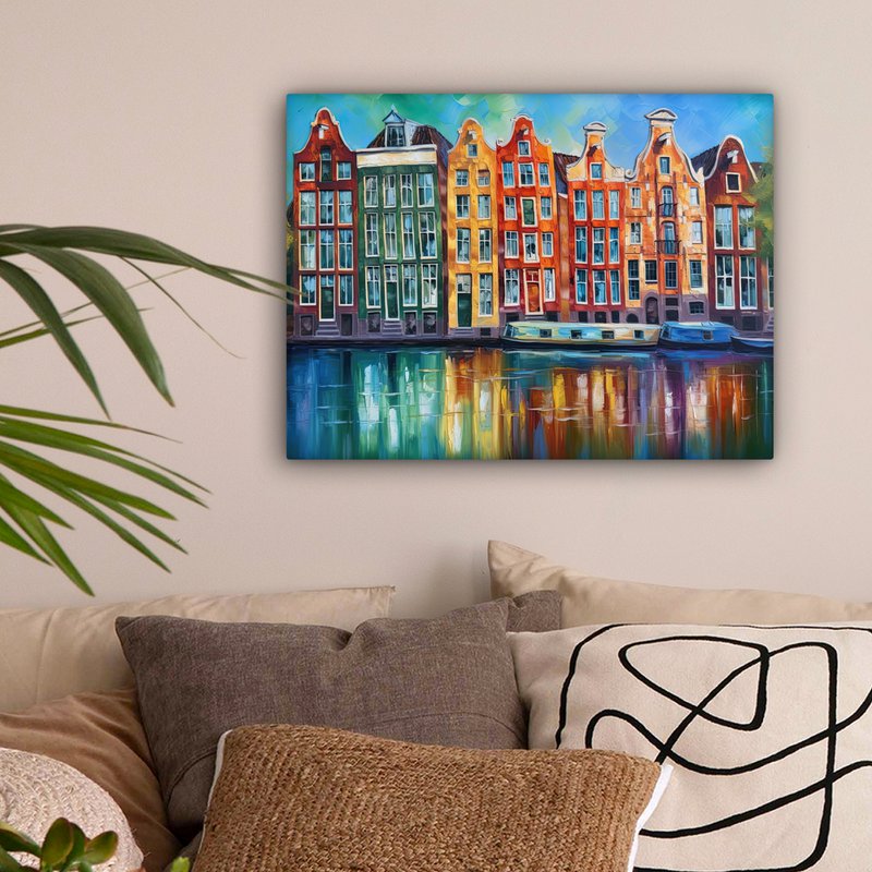 Canvas Painting - Wall Decoration Amsterdam - Oil - Grease - Painting - Art - Wall Decoration Living Room - Bedroom Decoration - Room Accessories - Canvas Paintings