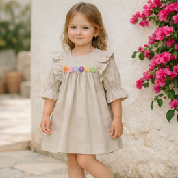 Robe à fleurs bio
