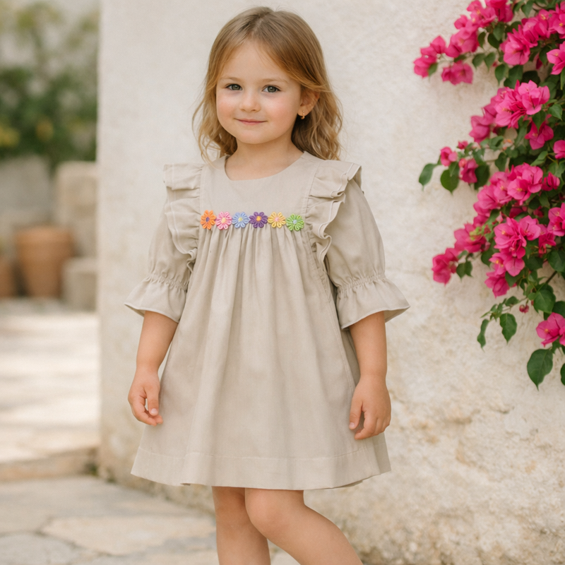 Robe à fleurs bio