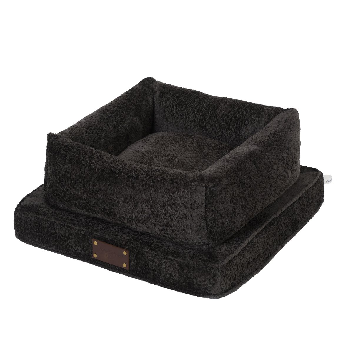 "Nero Boucle" Lair für einen Hund und eine Katze aus der flauschigen Welpenmarke, 3 Farben, Boucle -Material, Hand gemacht!
