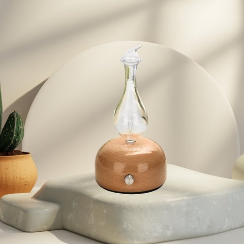 Nebulization diffuser - Aurora - wood and FSC glass - Sober and modern design - Timer function - Dimmer button - Decoration gift idea