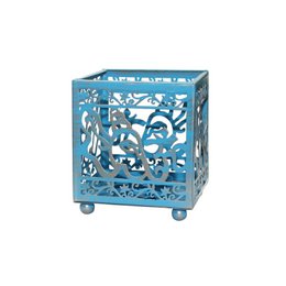 METALEN T-LICHTHOUDER BLAUW-GANESHA