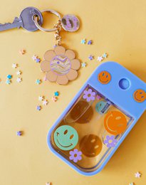 Flower power key ring