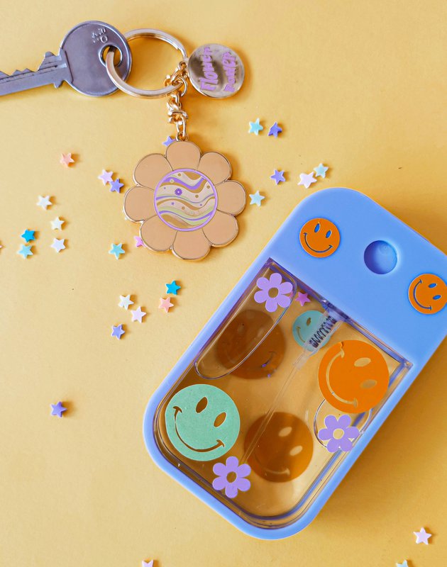 Flower power key ring