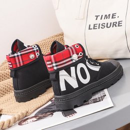 Nouveau Bottes courtes en toile pour filles, montantes, assorties avec tout, chaussures pour femmes