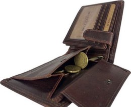 Wallet Men Brown RFID Anti Skim Billfold
