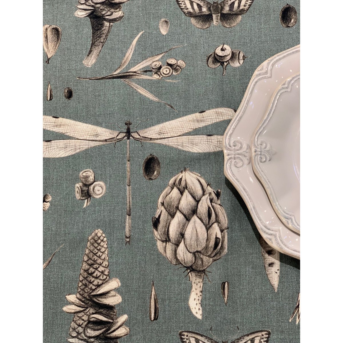 Cesta de Tela, Panera h=20cm, 100% Algodón, Estampada | Semillas Aguamarina