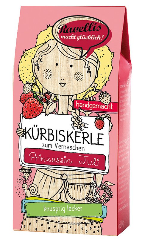 Græskarkerner - hvid chokolade og jordbær
