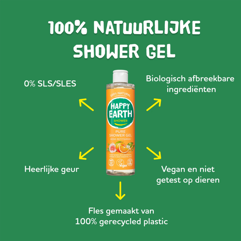 Naturalny żel prysznicowy róży petitgrain