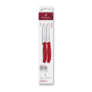 Victorinox table knife 2pcs serrated 11cm red