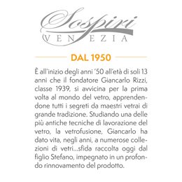Reloj de mesa cuadrada en vidrio de Murano, idea de regalo, favores, decoración dorada de la vida