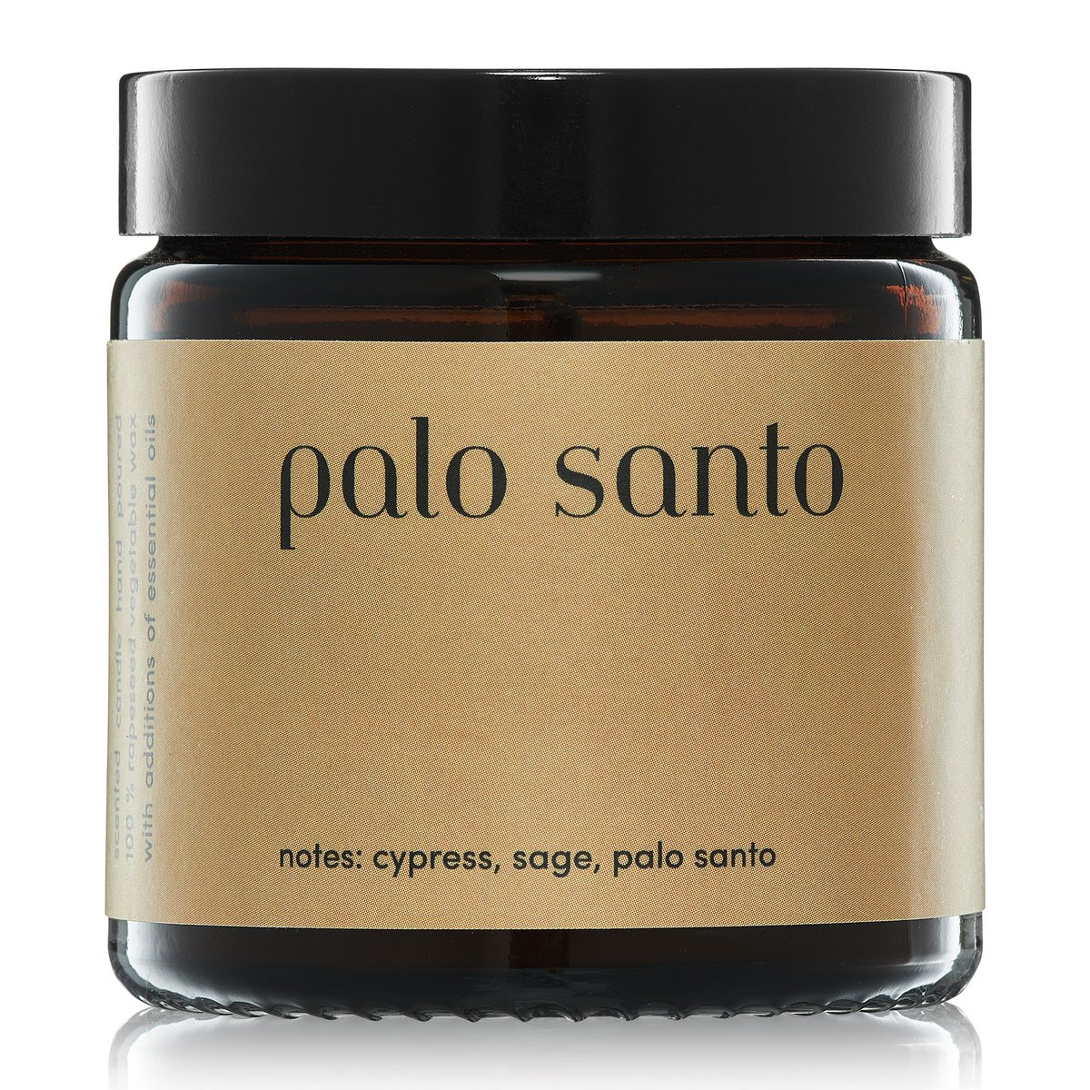 Geurkaars "Palo Santo" 100% natuurlijke koolzaadwas 120g