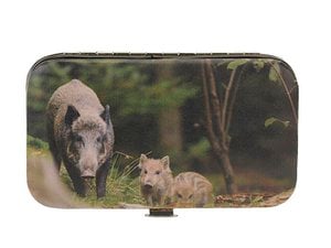 Maniküre Set mit Wildschwein Design 10x6x2cm