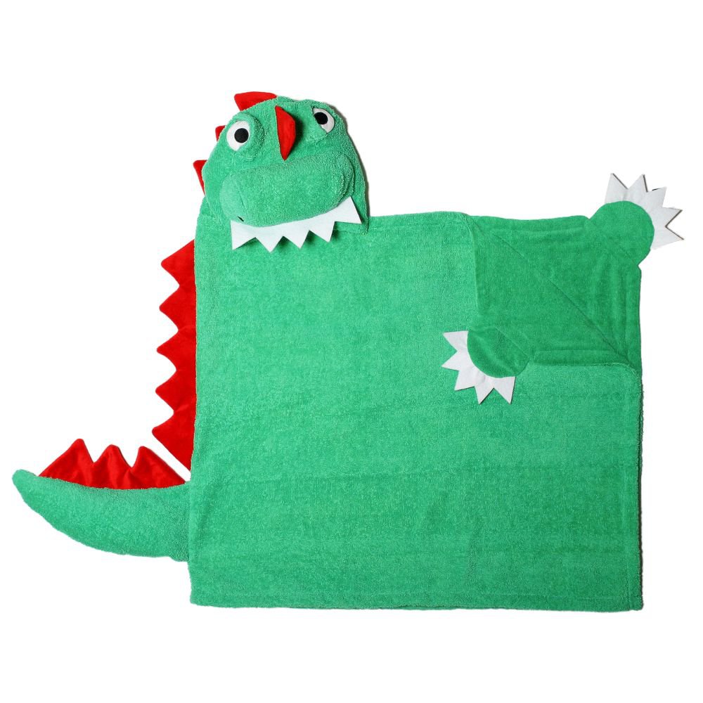 Toalla con capucha para niños Zoocchini - Devin el dinosaurio