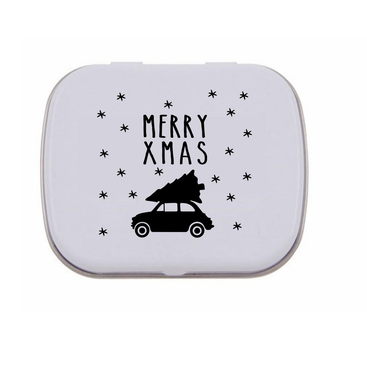 Pepermunt blikje kerst 'driving home'