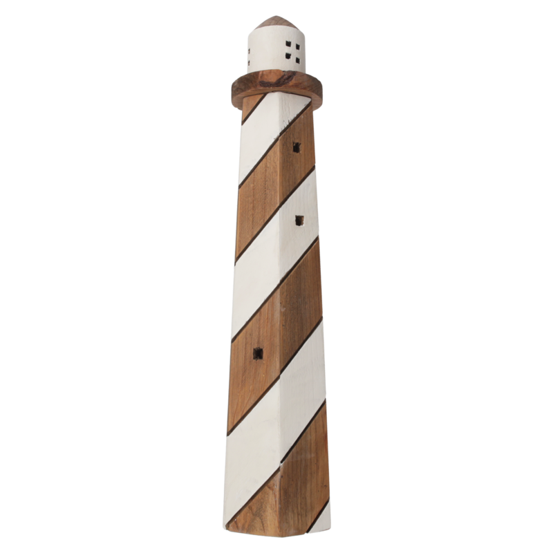 Brown wooden decorative light H50 D10