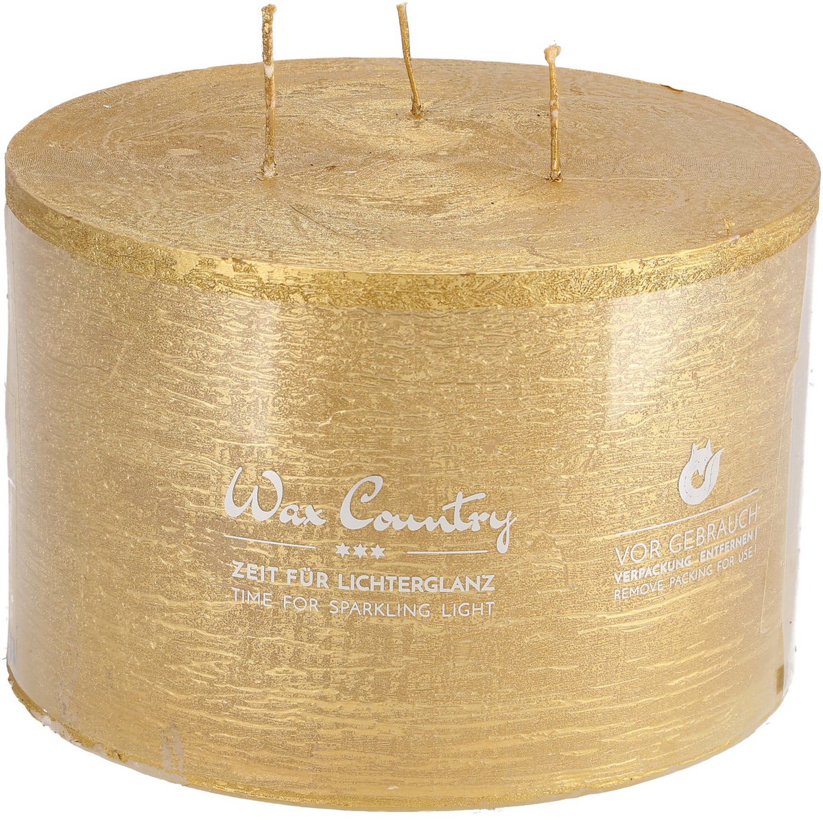Dreidocht Wax Country, H/D 100/150 mm, metallisk guld