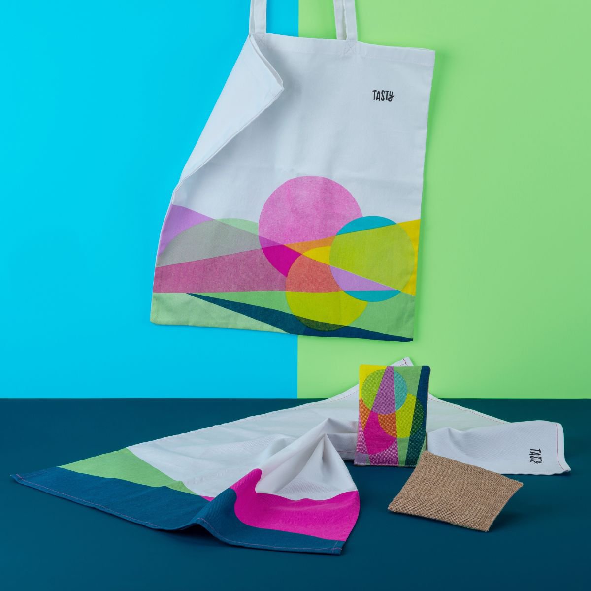 Tasty Green cotton totebag shopping bag