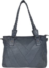 Borse per donne arrigo - borsa a tracolla e borsa della pelle lavata in blu