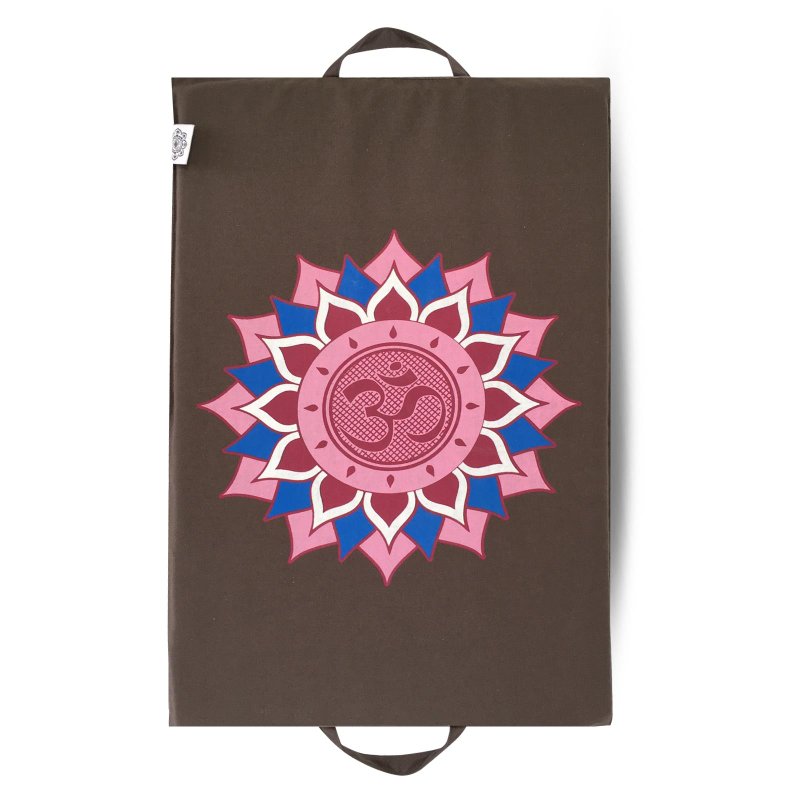 Spike Mat Om Lotus Print (68 x 42 cm) in grigio