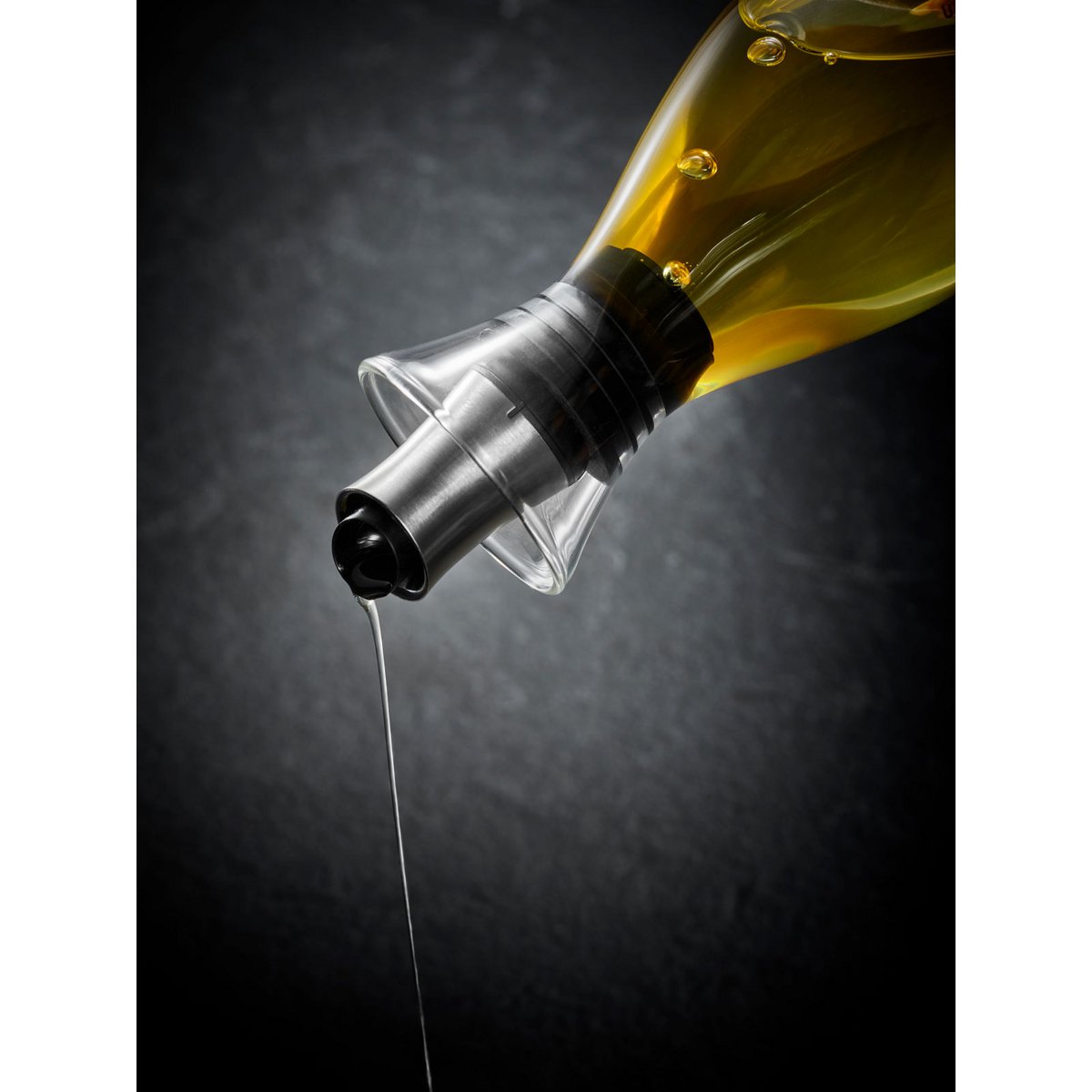 Set Bouteille Huile et Vinaigre avec Bouchon Verseur Ajustable 37cl