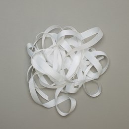 Gift ribbon white, white ribbon easy to tie, 16mm x 5m grosgrain ribbon for wrapping gifts