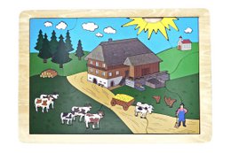 Doorkijkpuzzel: Zwarte Woudboerderij | Meerlaagse houten puzzel voor het hele gezin | Cadeau voor liefhebbers van het Zwarte Woud