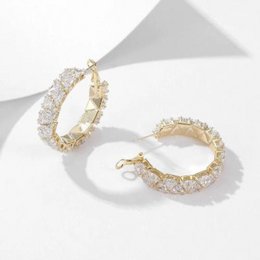Bold Luminous Pavé Hoop Earrings