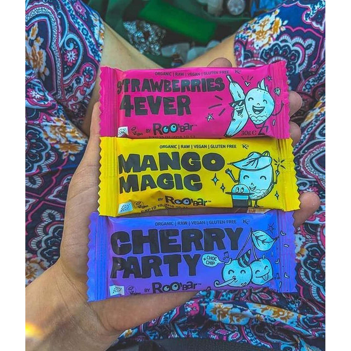 Strawberries 4ever Bar, organic, Roobar, 30g
