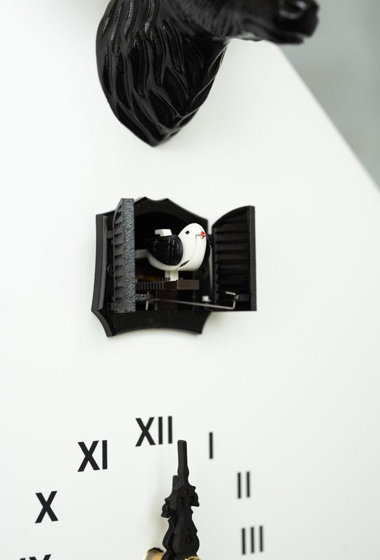 Kuckucksuhr - Black Forest - White/Black