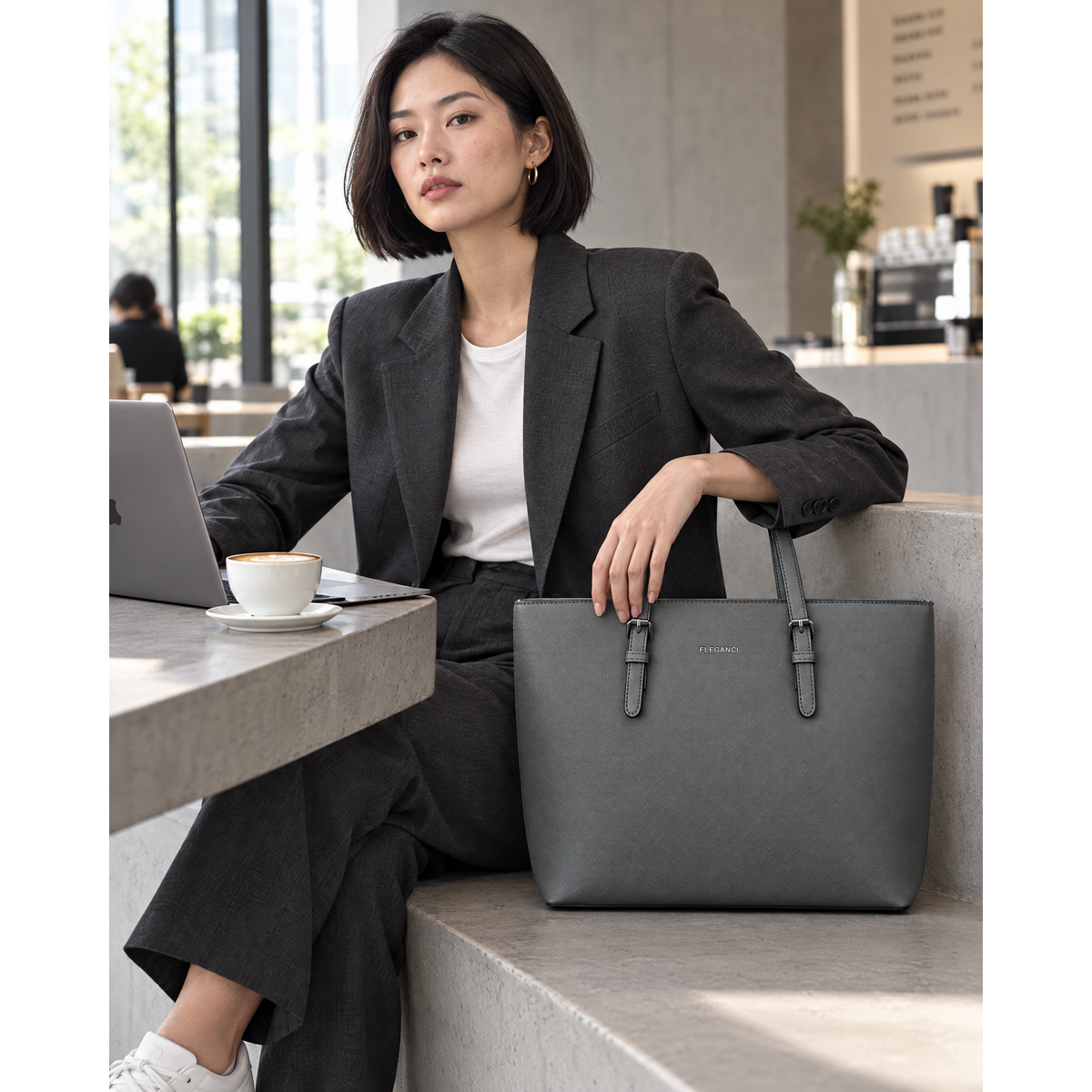 Eleganci EL-22 – Luxe shopper & werktas in vegan leer