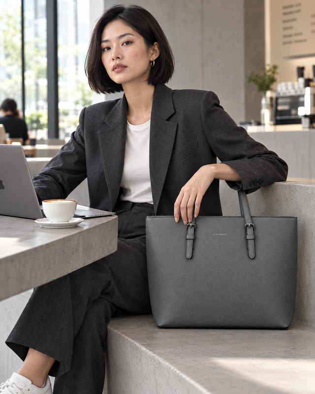 Eleganci EL-22 – Luxe shopper & werktas in vegan leer