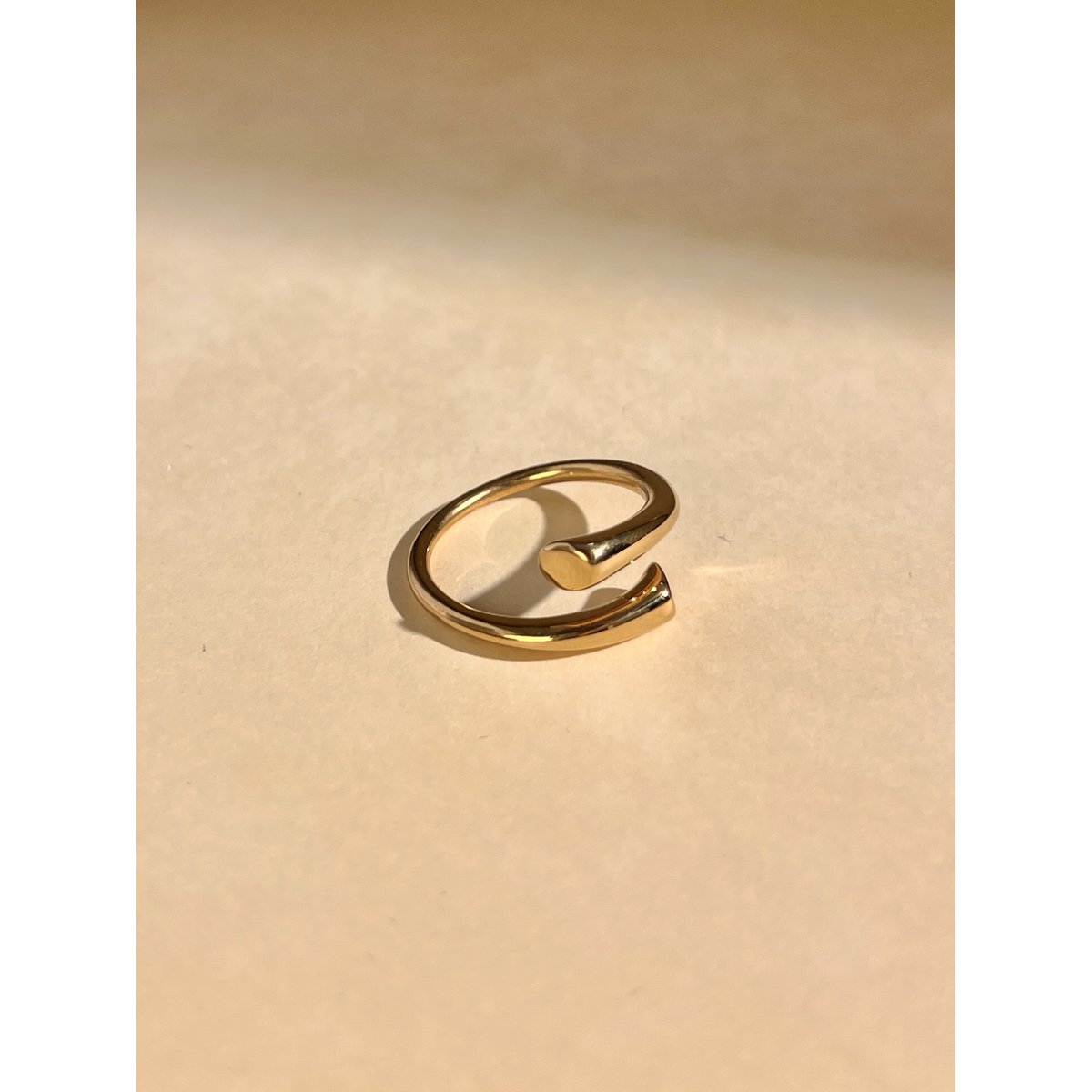 Bague Ajustable fine et minimaliste en Acier inoxydable
