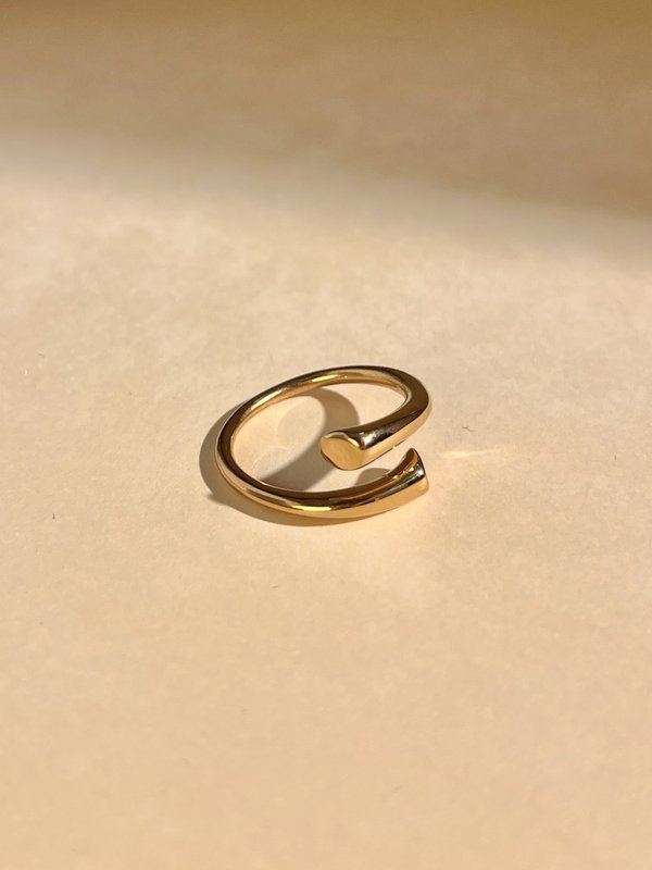 Bague Ajustable fine et minimaliste en Acier inoxydable