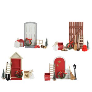 Weihnachtsdorfzubehör Set Wood 15x6x24cm