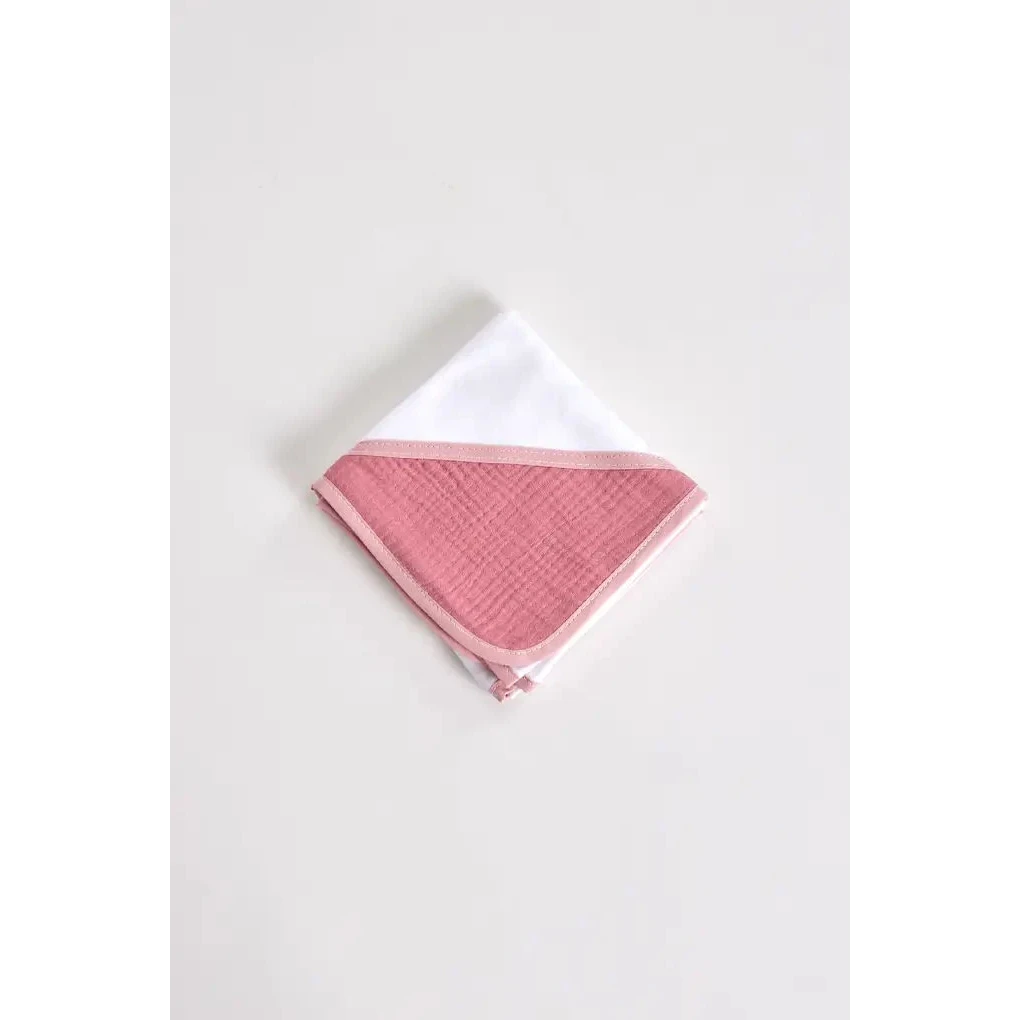 Muselina para bebé con borde, rosa