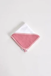 Muselina para bebé con borde, rosa
