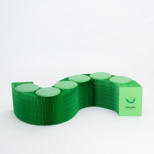 Faltbare Papierbank - Grün