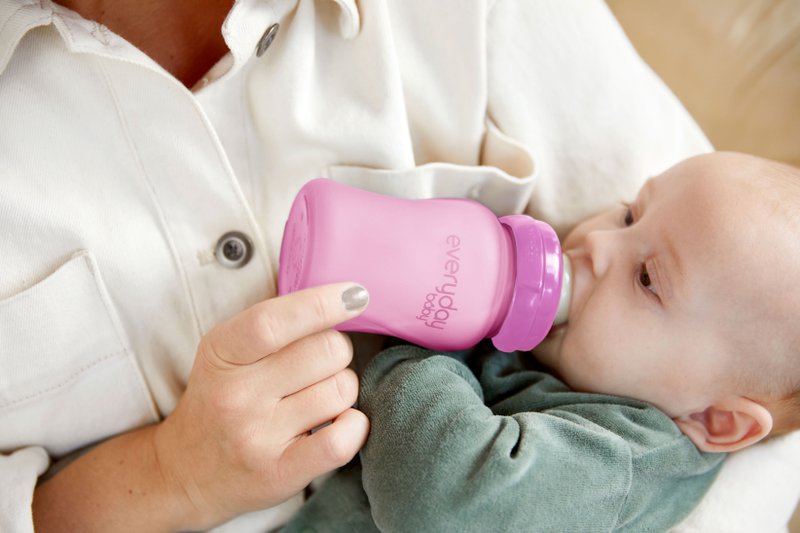 BOTTLE GLASS 150ML HEAT SENSING PINK