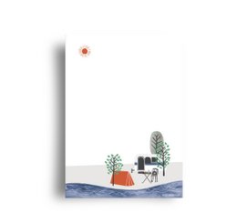 postkort 'camping på havet'