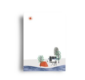 Postkarte 'Camping am Meer'