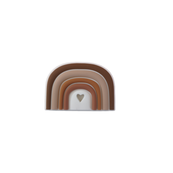 Silikone Bite Figur Rainbow - Brun