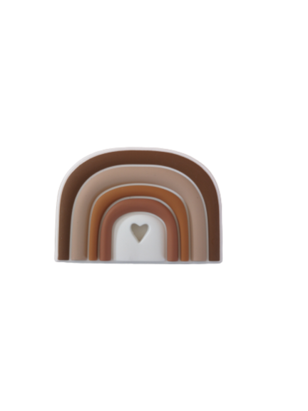Silikone Bite Figur Rainbow - Brun