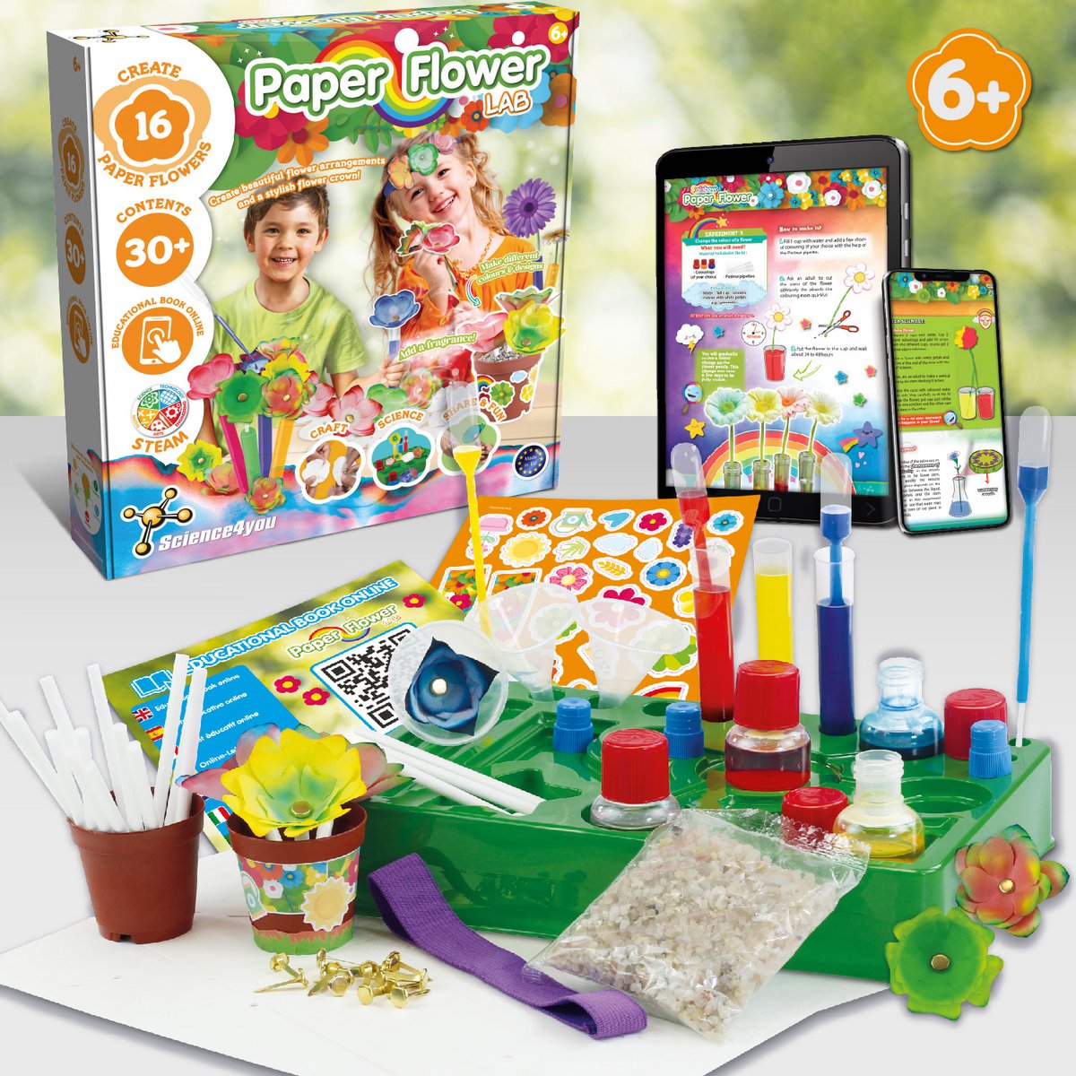 Paper Flowers Lab - Educational Toy for Kids (7 languages)