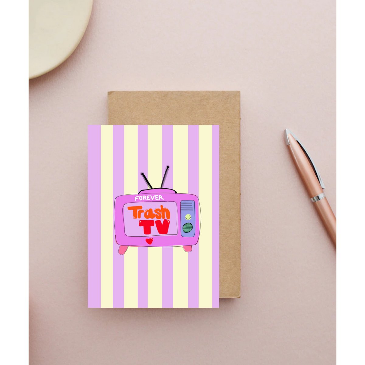 Postkarte „ Forever Trash TV“
